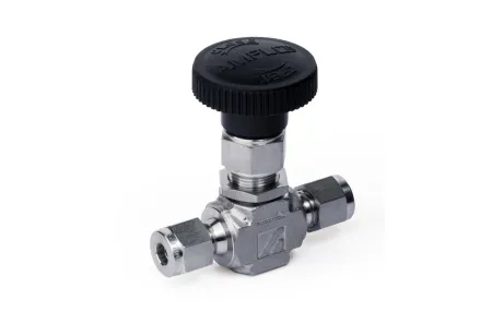 Игольчатый вентиль AMFLO, SS-NV10 FNT К-ring, с PTFE уплотнителем, проходной, нержавеющий SS316L, 345 bar, 2-х портовый